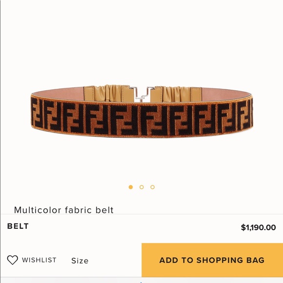 NWT Fendi Multi color fabric belt - Picture 7 of 7